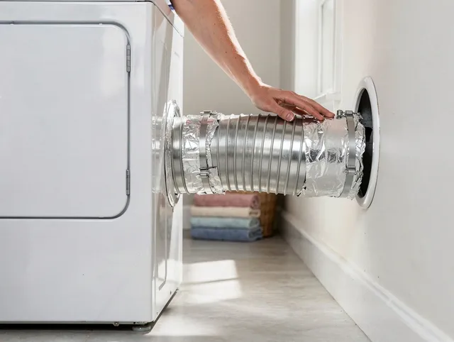 Professional dryer vent hose installation by Old Saybrook Dryer Vent Cleaning in Old Saybrook