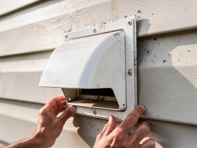 Old Saybrook Dryer Vent Cleaning technician delivering thorough residential dryer vent cleaning service in Old Saybrook